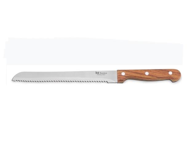 Faca de Pão 8” Inox c/ Cabo de Plastico Estilo Madeira 32cm - 129090 - Kehome Menor preço em Faca de Pão 8” Inox c/ Cabo de Plastico Estilo Madeira 32cm - 129090 - Kehome