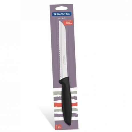 Faca de Pão Inox 7” Plenus Tramontina 23422107 Preto Menor preço em Faca de Pão Inox 7” Plenus Tramontina 23422107 Preto