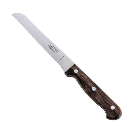 Faca de Pão Inox Polywood 7” - Tramontina Menor preço em Faca de Pão Inox Polywood 7” - Tramontina