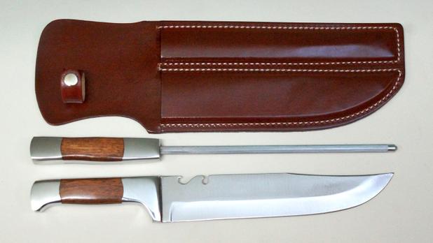 Faca e Chaira Inox Barretos Artesanal de  9 Polegadas Com Bainha de Couro é boa?
