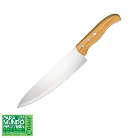 Faca para Carne em Inox e Bambu Special Line - 8” - Welf Menor preço em Faca para Carne em Inox e Bambu Special Line - 8” - Welf