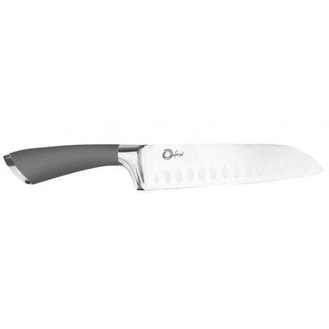 Faca Para Fatiar Picar Santoku Aço Inox 31cm Grey - Oxford Menor preço em Faca Para Fatiar Picar Santoku Aço Inox 31cm Grey - Oxford