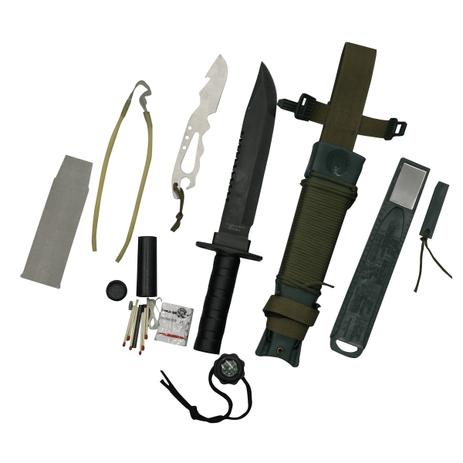 Faca Platoon com Kit de Sobrevivência, Caça e Pesca - Nautika 321160-Verde Musgo Menor preço em Faca Platoon com Kit de Sobrevivência, Caça e Pesca - Nautika 321160-Verde Musgo