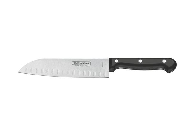 Faca santoku 7 ultracorte preto lamina de aco inox e cabo de polipropileno tramontina Menor preço em Faca santoku 7 ultracorte preto lamina de aco inox e cabo de polipropileno tramontina