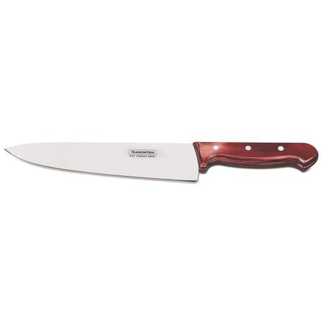 Faca Tramontina para Carne 10 em Aço Inox e Cabo Vermelho Polywood Menor preço em Faca Tramontina para Carne 10 em Aço Inox e Cabo Vermelho Polywood