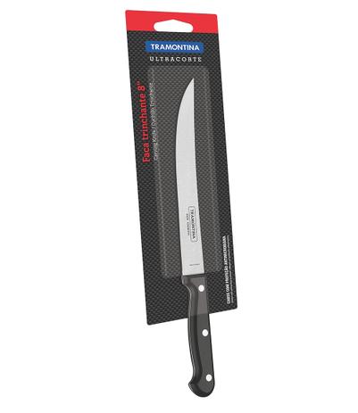 Faca Trinchante em Aço Inox 8” e Cabo Em Polipropileno Ultracorte Tramontina - Preto Menor preço em Faca Trinchante em Aço Inox 8” e Cabo Em Polipropileno Ultracorte Tramontina - Preto