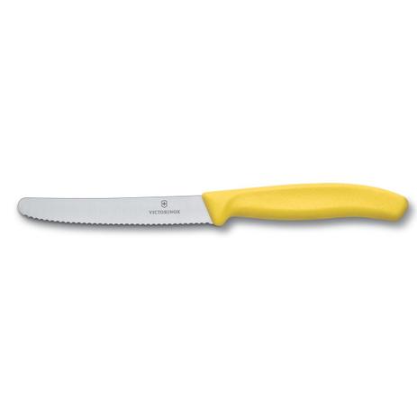 Faca Victorinox Amarela para Pão e Tomate com Ponta Arredondada 10 Cm 6.7836.L118 Menor preço em Faca Victorinox Amarela para Pão e Tomate com Ponta Arredondada 10 Cm 6.7836.L118