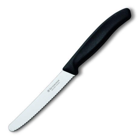 Faca Victorinox Preta para Pão e Tomate com Ponta Arredondada 10 Cm 6.7833 Menor preço em Faca Victorinox Preta para Pão e Tomate com Ponta Arredondada 10 Cm 6.7833