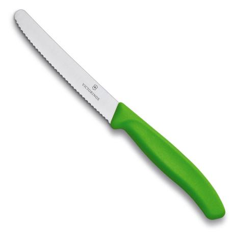 Faca Victorinox Verde para Pão e Tomate com Ponta Arredondada 10 Cm 6.7836.L114 Menor preço em Faca Victorinox Verde para Pão e Tomate com Ponta Arredondada 10 Cm 6.7836.L114