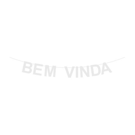 Faixa decorativa de Madeira Bem Vinda Branco Dec. Festas - Cromus Menor preço em Faixa decorativa de Madeira Bem Vinda Branco Dec. Festas - Cromus