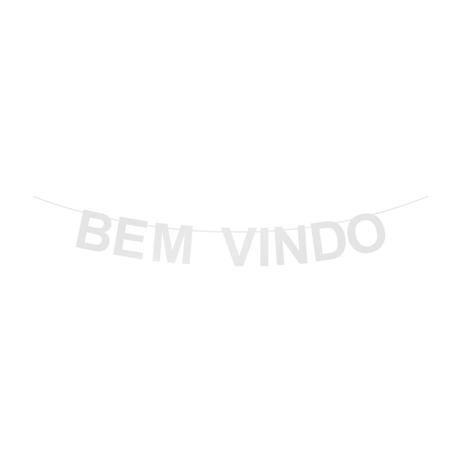 Faixa decorativa de Madeira Bem Vindo Branco Dec. Festas - Cromus Menor preço em Faixa decorativa de Madeira Bem Vindo Branco Dec. Festas - Cromus