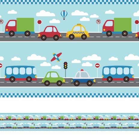 Faixa Decorativa Infantil Adesiva Carros 3mx15cm - Quartinhos Menor preço em Faixa Decorativa Infantil Adesiva Carros 3mx15cm - Quartinhos