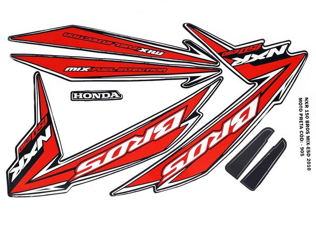 Menor preço em Faixas / Kit Adesivos Honda Bros 150 Esd 2010 Preta - Jotaesse