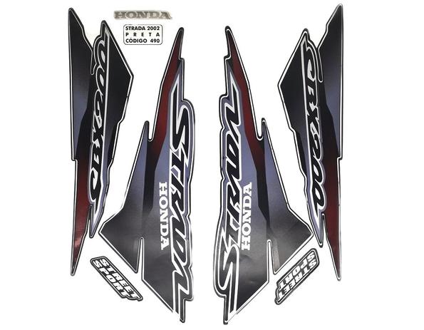 Faixas / Kit Adesivos Honda Cbx200 Strada 2002 Preta - Jotaesse Menor preço em Faixas / Kit Adesivos Honda Cbx200 Strada 2002 Preta - Jotaesse