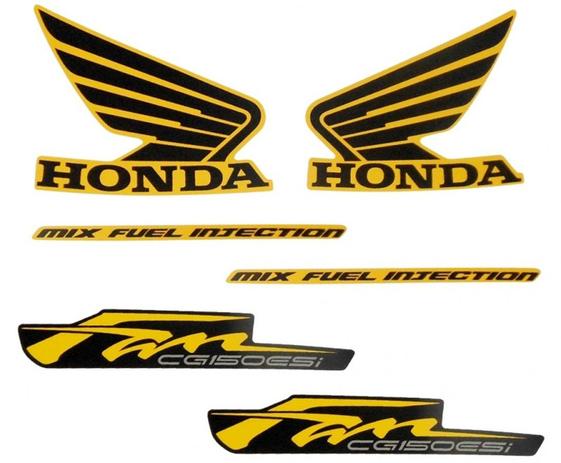 Menor preço em Faixas / Kit Adesivos Honda Fan 150 Esi 2013 Amarelo - Jotaesse