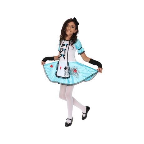 Fantasia Alice Infantil - Magic fantasy Menor preço em Fantasia Alice Infantil - Magic fantasy