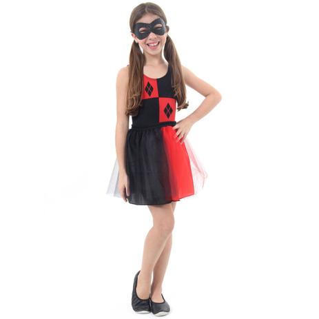 Fantasia Arlequina Infantil Dress Up - Super Hero Girls Menor preço em Fantasia Arlequina Infantil Dress Up - Super Hero Girls