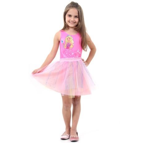 Fantasia Barbie Princesa Pop Star Infantil Pop Com Tiara - M 5 - 8 em  Promoção na Americanas