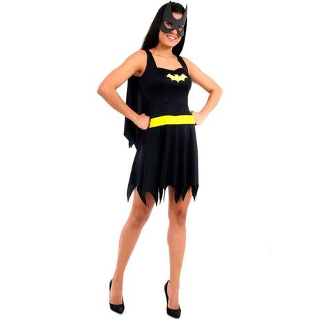 Fantasia Batgirl Adulto Feminino Com Máscara Verão - Sulamericana Menor preço em Fantasia Batgirl Adulto Feminino Com Máscara Verão - Sulamericana