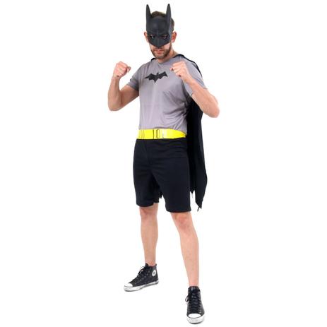 Fantasia Batman Adulto Verão - Liga da justiça Menor preço em Fantasia Batman Adulto Verão - Liga da justiça