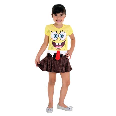 Fantasia Bob Esponja Feminino Menor preço em Fantasia Bob Esponja Feminino