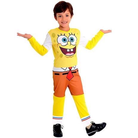 Fantasia Bob Esponja infantil longa Sulamericana Menor preço em Fantasia Bob Esponja infantil longa Sulamericana