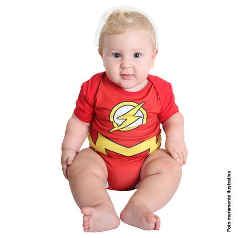 Fantasia Body The Flash Bebê Verão - Liga da justiça Menor preço em Fantasia Body The Flash Bebê Verão - Liga da justiça