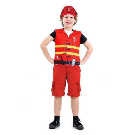 Fantasia Bombeiro Infantil Kit Peitoral e Chapéu - Sulamericana Menor preço em Fantasia Bombeiro Infantil Kit Peitoral e Chapéu - Sulamericana