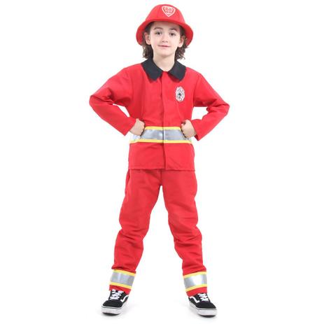 Fantasia Bombeiro Infantil - Profissões - Fire dept - bombeiros Menor preço em Fantasia Bombeiro Infantil - Profissões - Fire dept - bombeiros