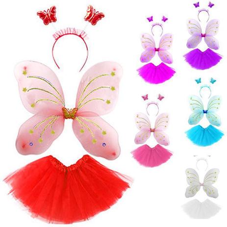 Fantasia Borboleta Carnaval Infantil Festa Kit Saia Asa Arco (MC41263) - Braslu Menor preço em Fantasia Borboleta Carnaval Infantil Festa Kit Saia Asa Arco (MC41263) - Braslu