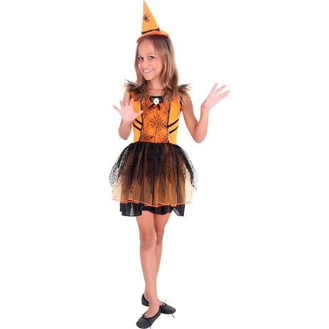 Fantasia Bruxa Aranha Infantil Completa Com Tiara - Sulamericana Menor preço em Fantasia Bruxa Aranha Infantil Completa Com Tiara - Sulamericana