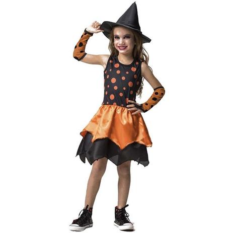 Fantasia Bruxa Sabrina Infantil Halloween Com Luvas Fantasias Carol Fsp Fantasias Para Criancas Magazine Luiza