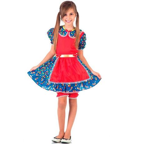 Fantasia Caipira Infantil Com Culote Sulamericana Festa Junina Menor preço em Fantasia Caipira Infantil Com Culote Sulamericana Festa Junina