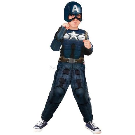 Fantasia Capitão América 2 Infantil Longa Os Vingadores - Rubies Menor preço em Fantasia Capitão América 2 Infantil Longa Os Vingadores - Rubies