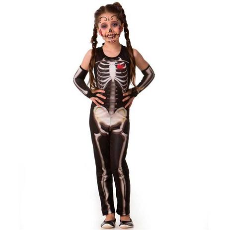 Fantasia Caveira Mexicana Infantil Feminina de Halloween - Fantasias carol fsp Menor preço em Fantasia Caveira Mexicana Infantil Feminina de Halloween - Fantasias carol fsp