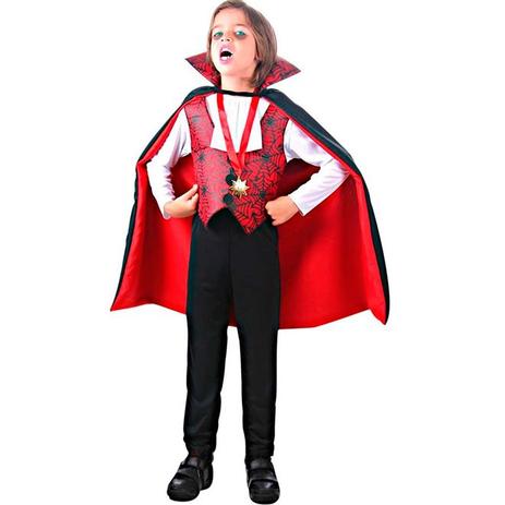 Fantasia Conde Drácula Halloween Infantil Novo - Sulamericana Menor preço em Fantasia Conde Drácula Halloween Infantil Novo - Sulamericana