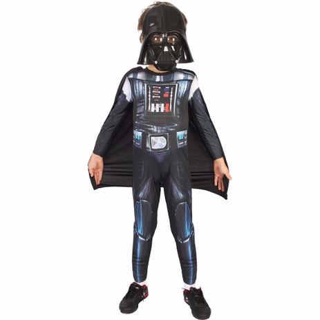 Fantasia Darth Vader Star Wars Longa Disney Infantil 1139 - P Menor preço em Fantasia Darth Vader Star Wars Longa Disney Infantil 1139 - P