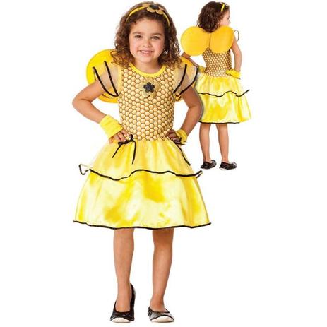 Fantasia de Abelha Infantil Vestido Com Asas Tiara e Luvas - Fantasias carol fsp Menor preço em Fantasia de Abelha Infantil Vestido Com Asas Tiara e Luvas - Fantasias carol fsp