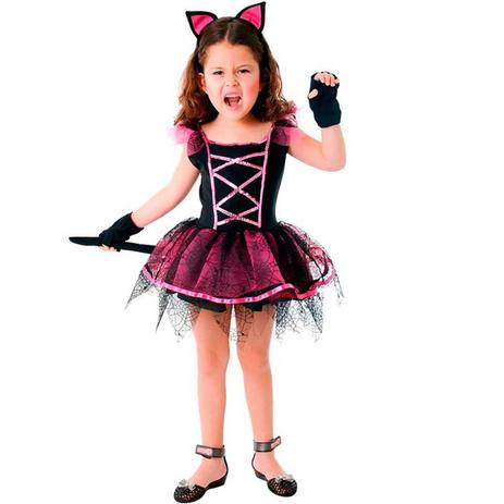 Fantasia de Bruxa Gatinha Halloween Infantil - Sulamericana Menor preço em Fantasia de Bruxa Gatinha Halloween Infantil - Sulamericana