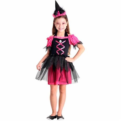 Fantasia de Bruxa Infantil Doces Ou Travessuras - Sulamericana Menor preço em Fantasia de Bruxa Infantil Doces Ou Travessuras - Sulamericana