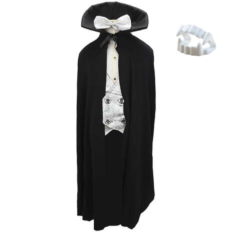 Fantasia de Conde Drácula Vampiro Wladimir Halloween Infantil - Fantasias carol kb Menor preço em Fantasia de Conde Drácula Vampiro Wladimir Halloween Infantil - Fantasias carol kb