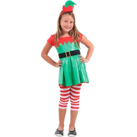Fantasia de Duende Infantil Luxo Feminina - Sulamericana Menor preço em Fantasia de Duende Infantil Luxo Feminina - Sulamericana