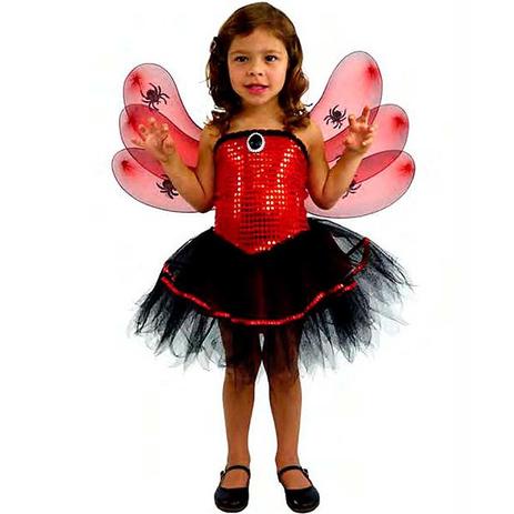 Fantasia de Halloween Infantil Menina Spider Red Com Asas e Antenas - Fantasias Carol Kb Menor preço em Fantasia de Halloween Infantil Menina Spider Red Com Asas e Antenas - Fantasias Carol Kb