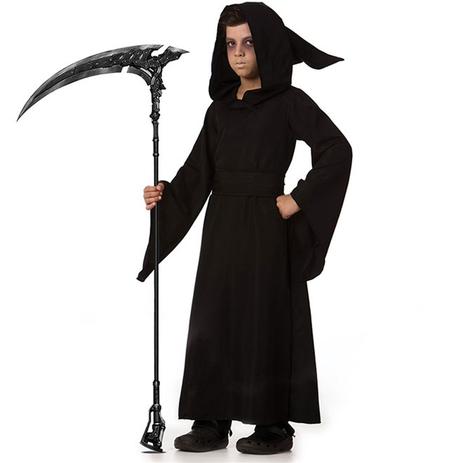Menor preço em Fantasia de Halloween Infantil Morte Mago das Trevas Com Faixa e Capuz - Fantasias carol fsp