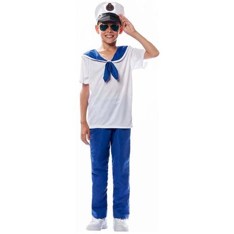 Fantasia de Marinheiro Infantil Masculino Com Quepe Profissões - Fantasias carol fsp Menor preço em Fantasia de Marinheiro Infantil Masculino Com Quepe Profissões - Fantasias carol fsp