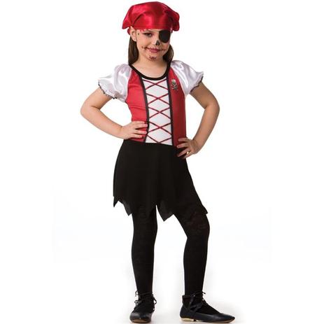 Fantasia Masculina Infantil Curta Pirata Red Sulamericana