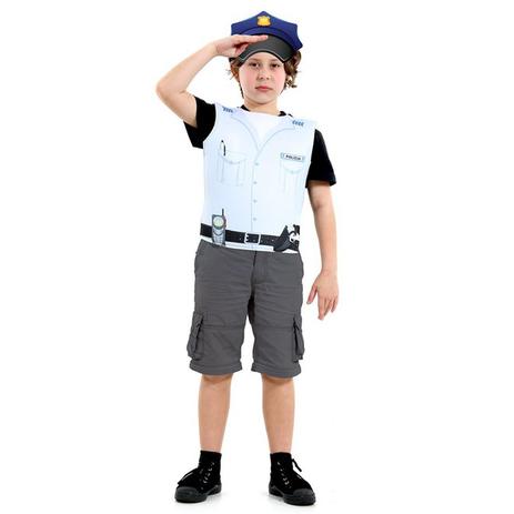 Fantasia de Policial Infantil Kit Peitoral e Quepe - Sulamericana Menor preço em Fantasia de Policial Infantil Kit Peitoral e Quepe - Sulamericana