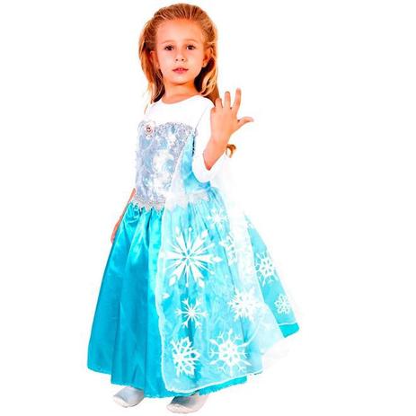 Fantasia Elsa Frozen infantil Premium Detalhada - Global Fantasias Menor preço em Fantasia Elsa Frozen infantil Premium Detalhada - Global Fantasias