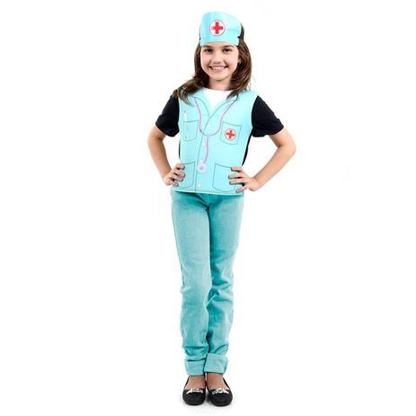 Fantasia Enfermeira Infantil Kit Peitoral e Touca - Sulamericana Menor preço em Fantasia Enfermeira Infantil Kit Peitoral e Touca - Sulamericana