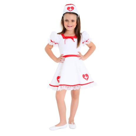 Fantasia Enfermeira Infantil Luxo - Médico E Cia Menor preço em Fantasia Enfermeira Infantil Luxo - Médico E Cia